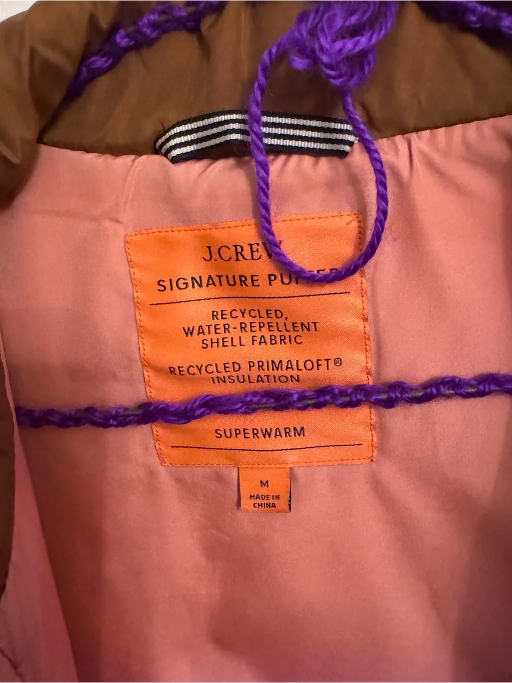 J.Crew Brown Quilted Vest